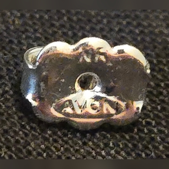 Vintage Avon Silver Half Hoop Earrings - Picture 3 of 5